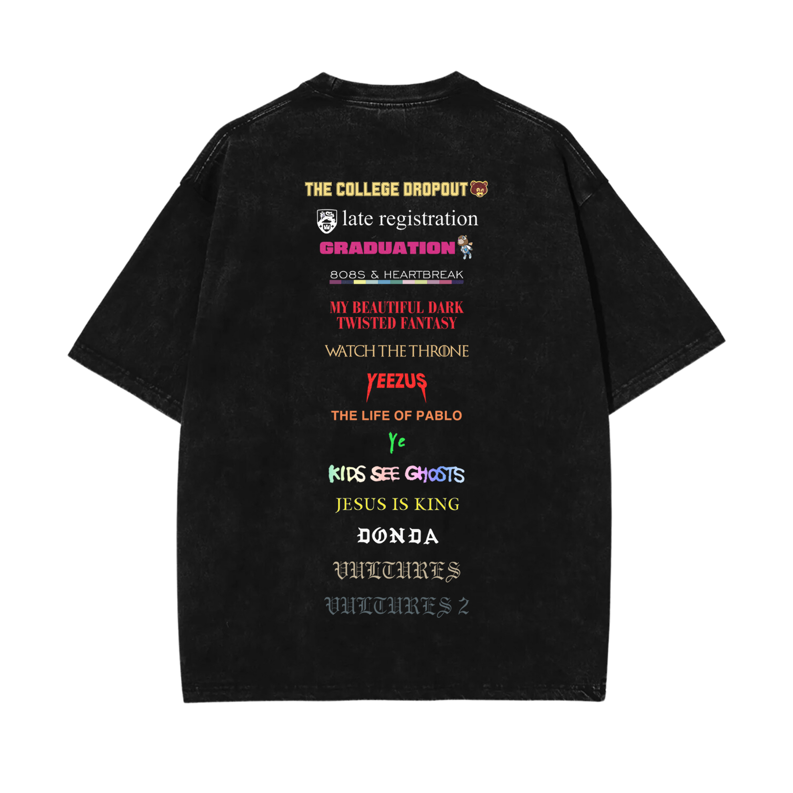 KANYE DISCOGRAPHY VINTAGE TEE